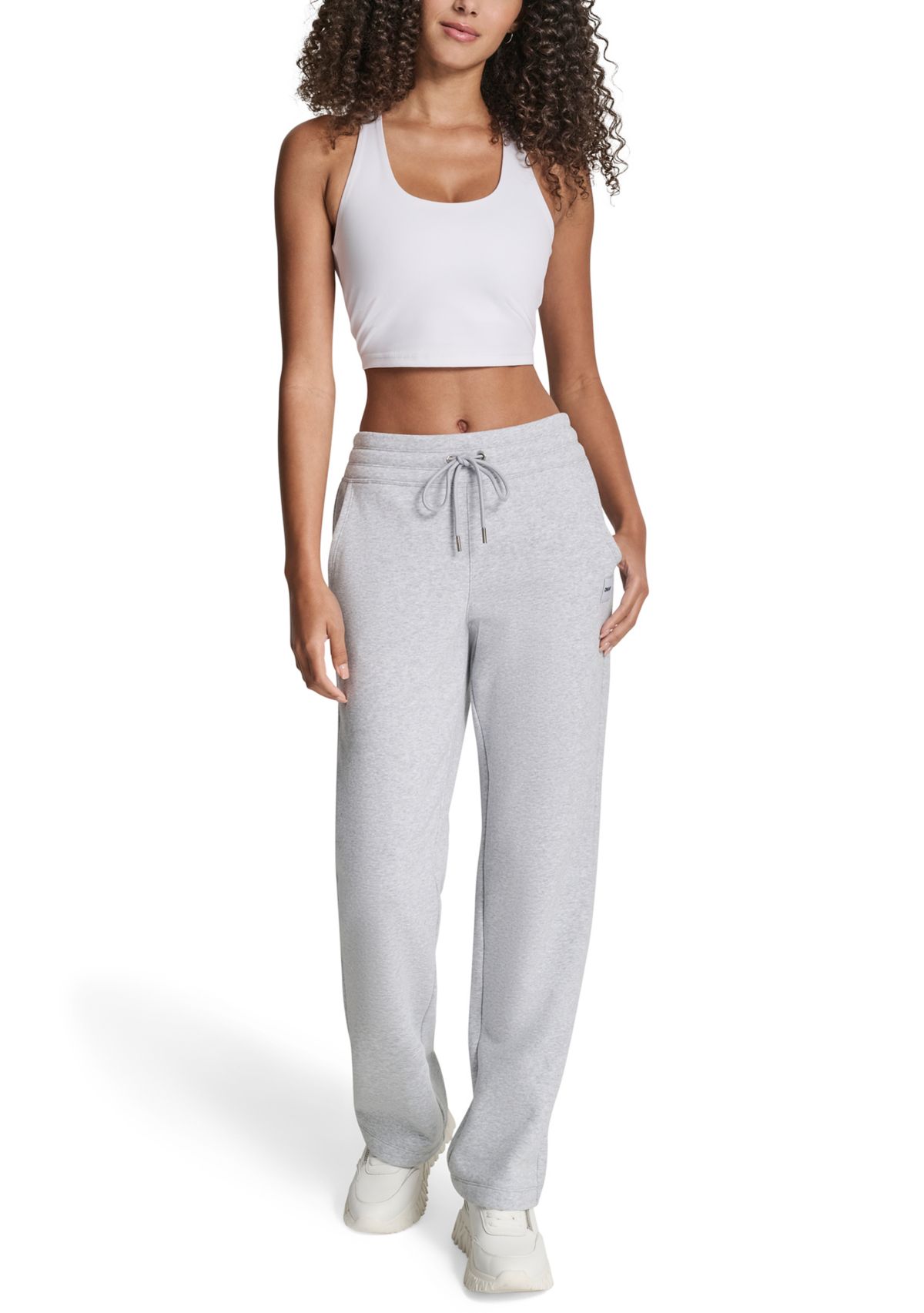 Womens Tonal Patch Logo Track Pants with Pockets