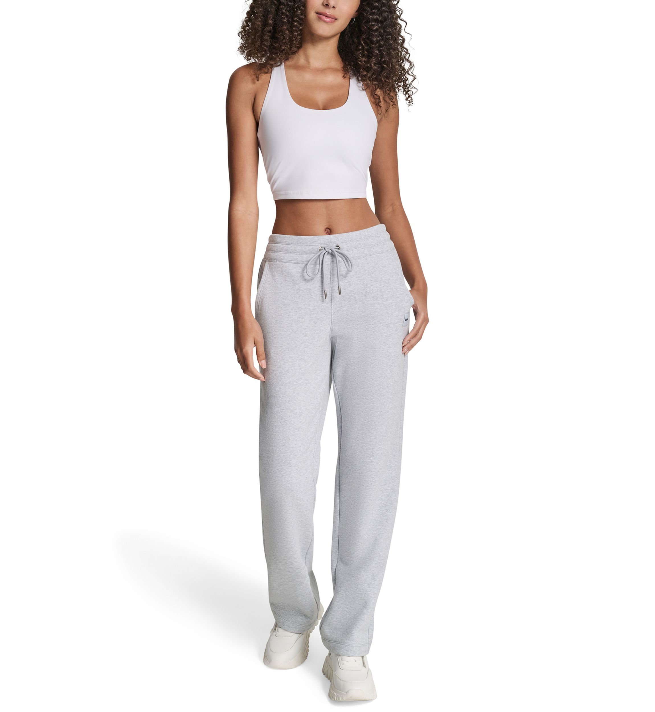 Womens Tonal Patch Logo Track Pants with Pockets