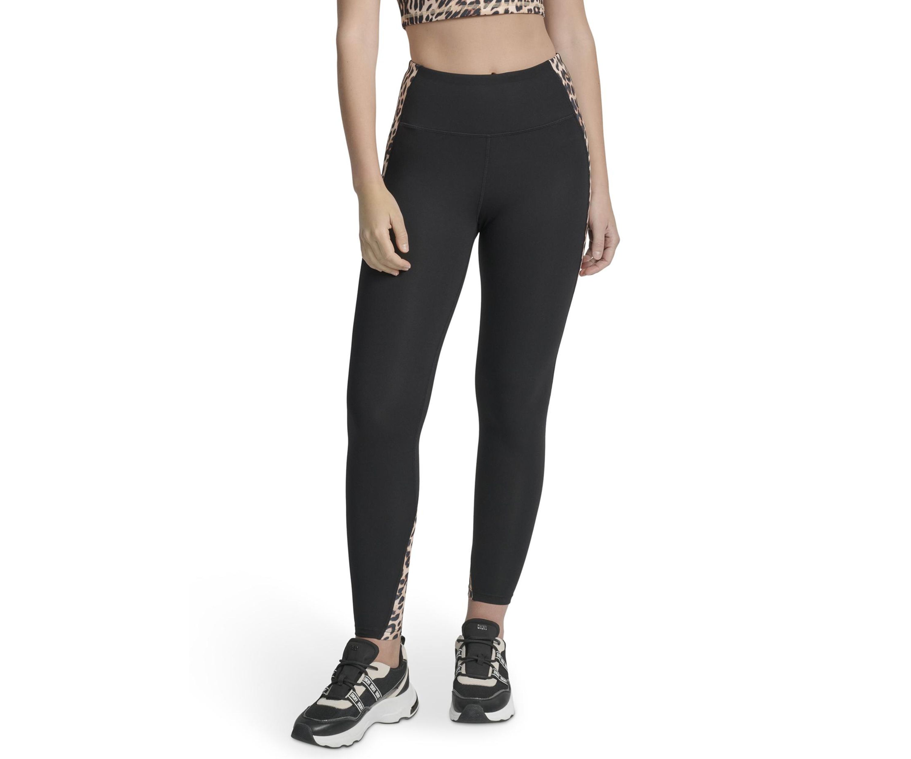 Womens Print Blocked Super High Waist Full Length Leggings