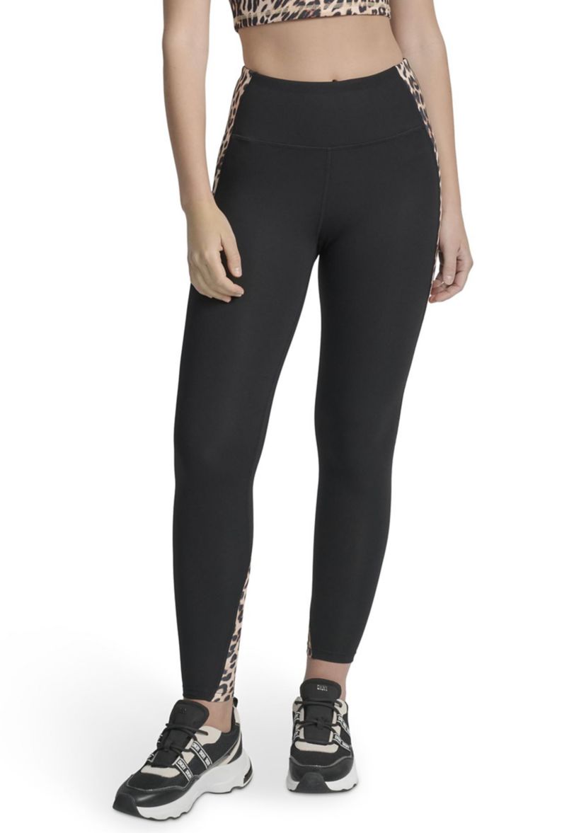 Womens Print Blocked Super High Waist Full Length Leggings