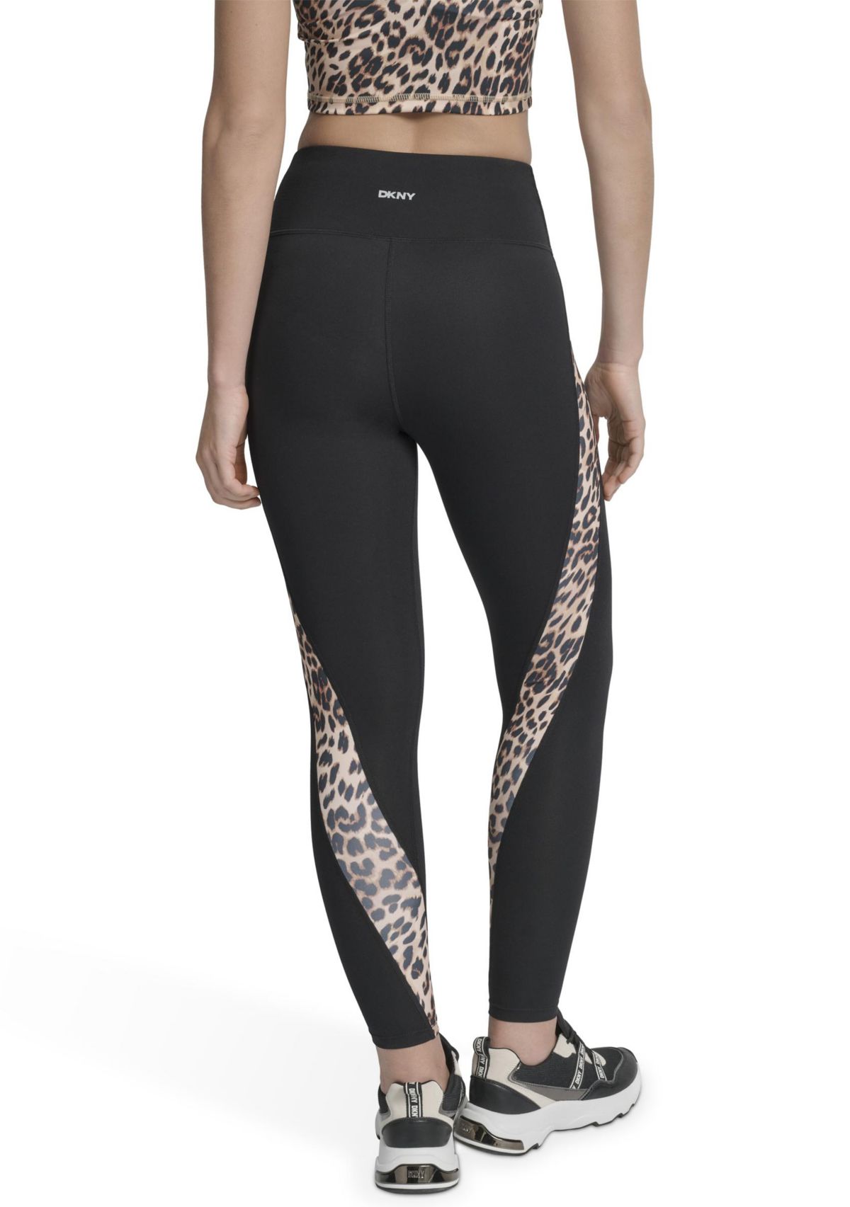 Womens Print Blocked Super High Waist Full Length Leggings