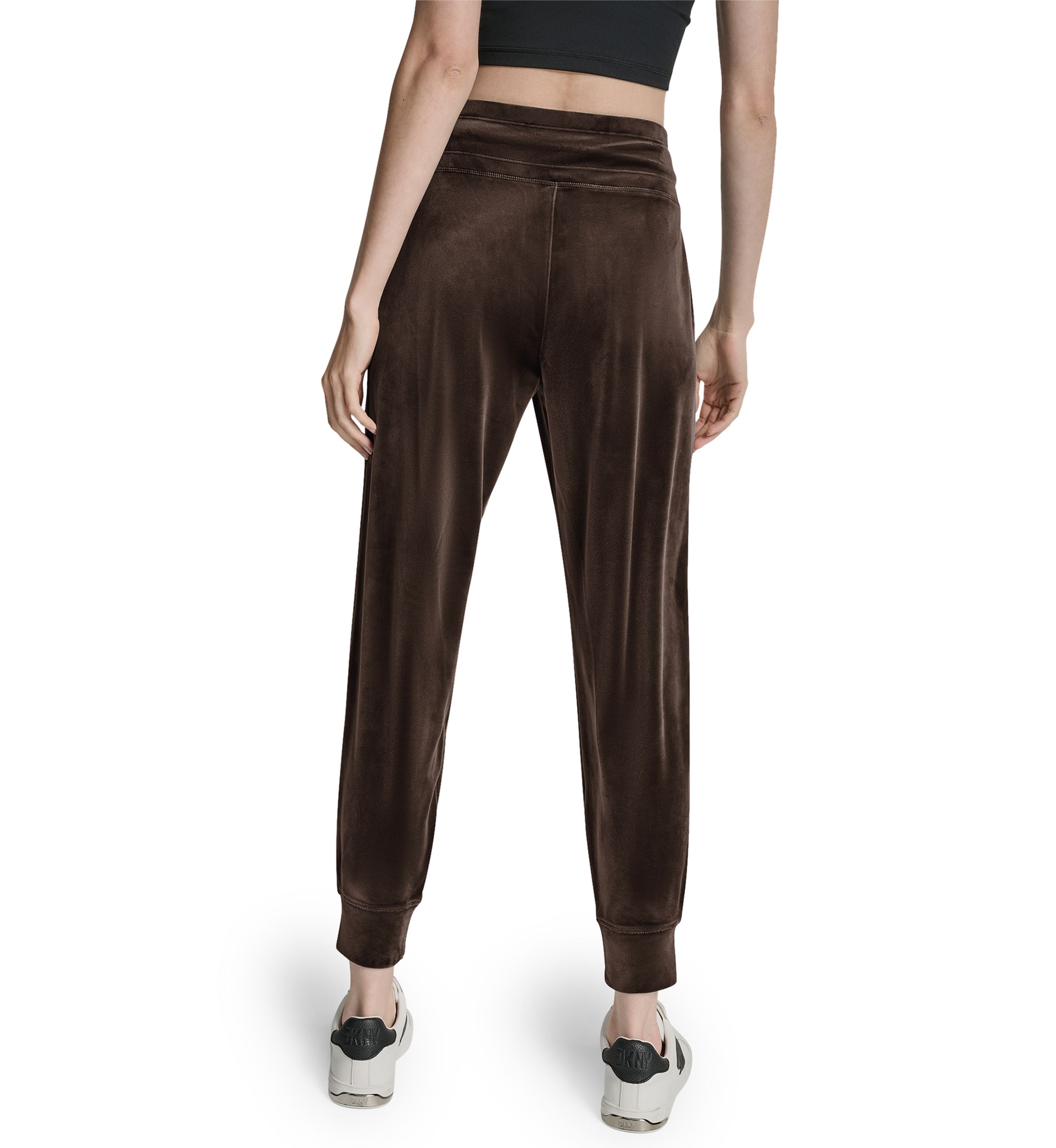 Womens Mid-Rise Slim Fit Jogger with Logo Embroidery 