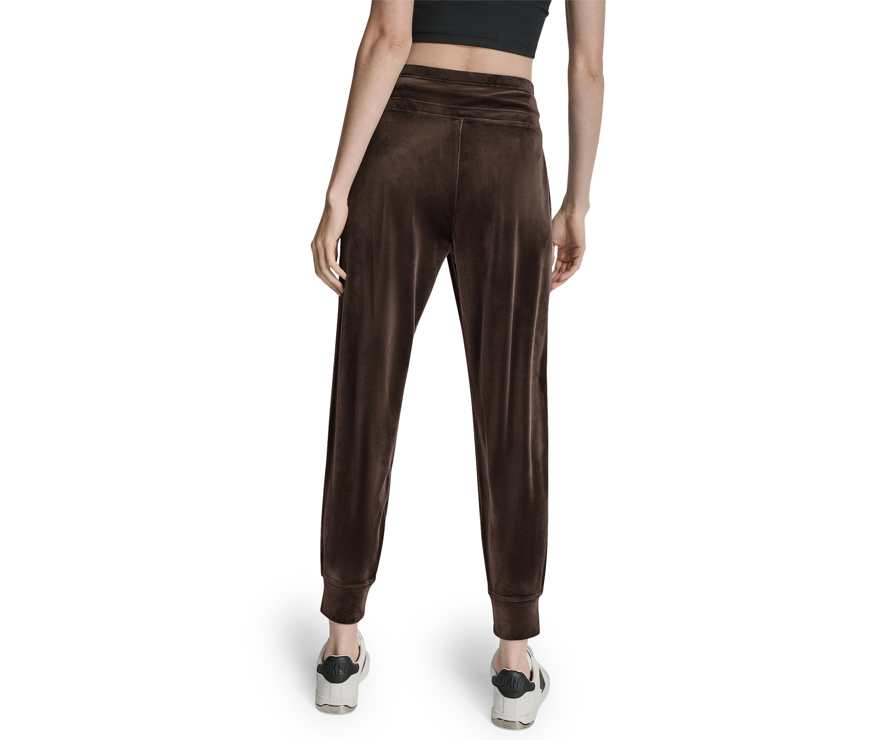 Womens Mid-Rise Slim Fit Jogger with Logo Embroidery 