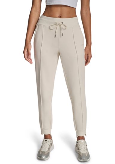 Women's Tonal Embroidered Logo Pintuck Jogger