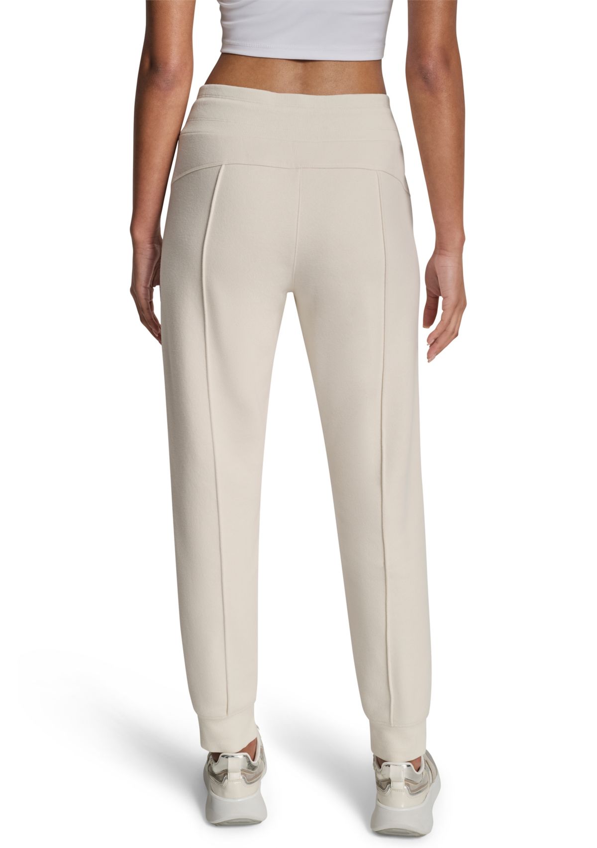 Womens Tonal Embroidered Logo Pintuck Jogger