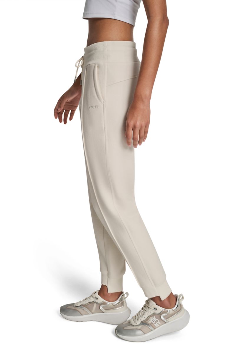Womens Tonal Embroidered Logo Pintuck Jogger