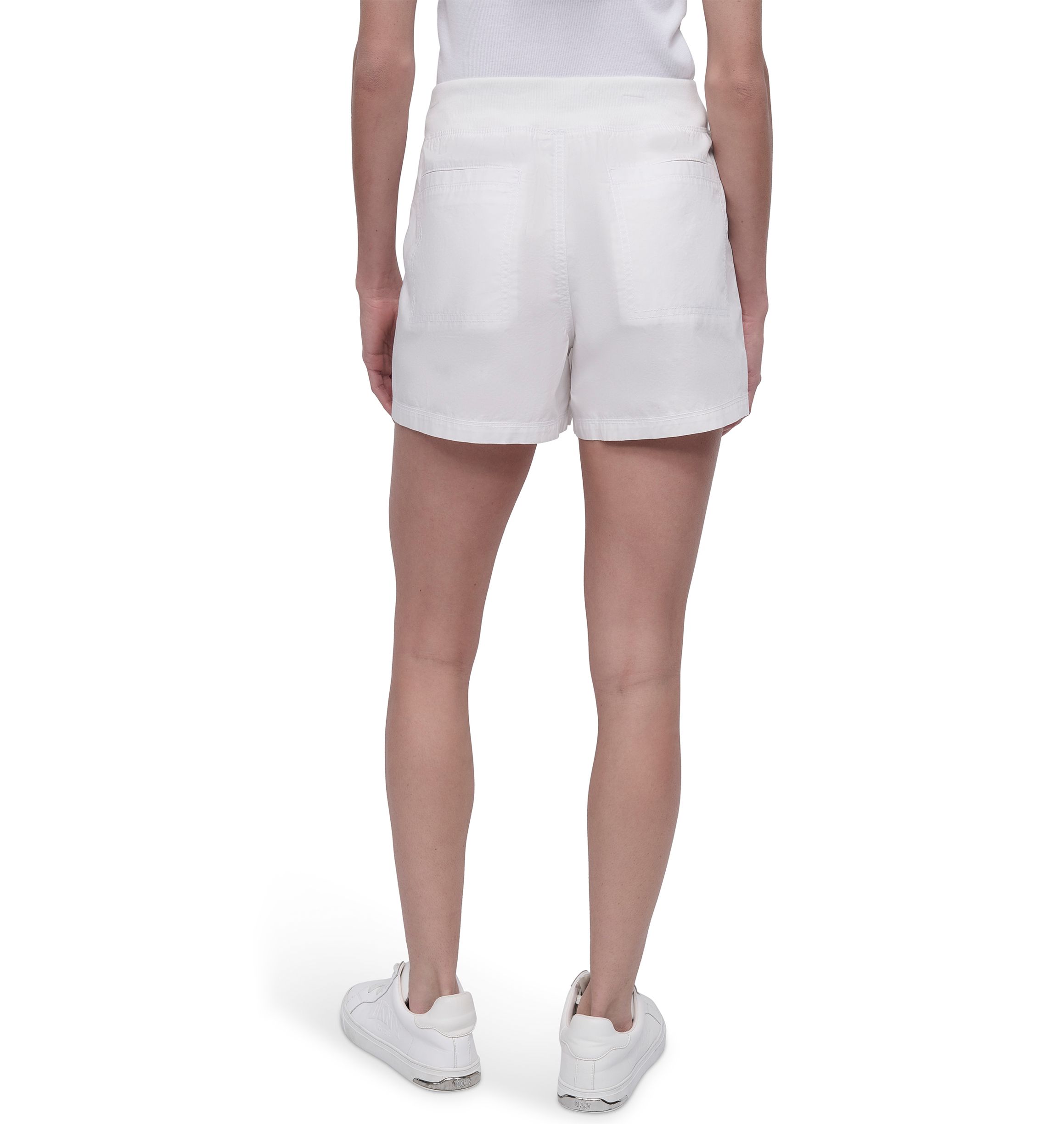 Rib Waistband Cargo Shorts with Twill Drawcord 