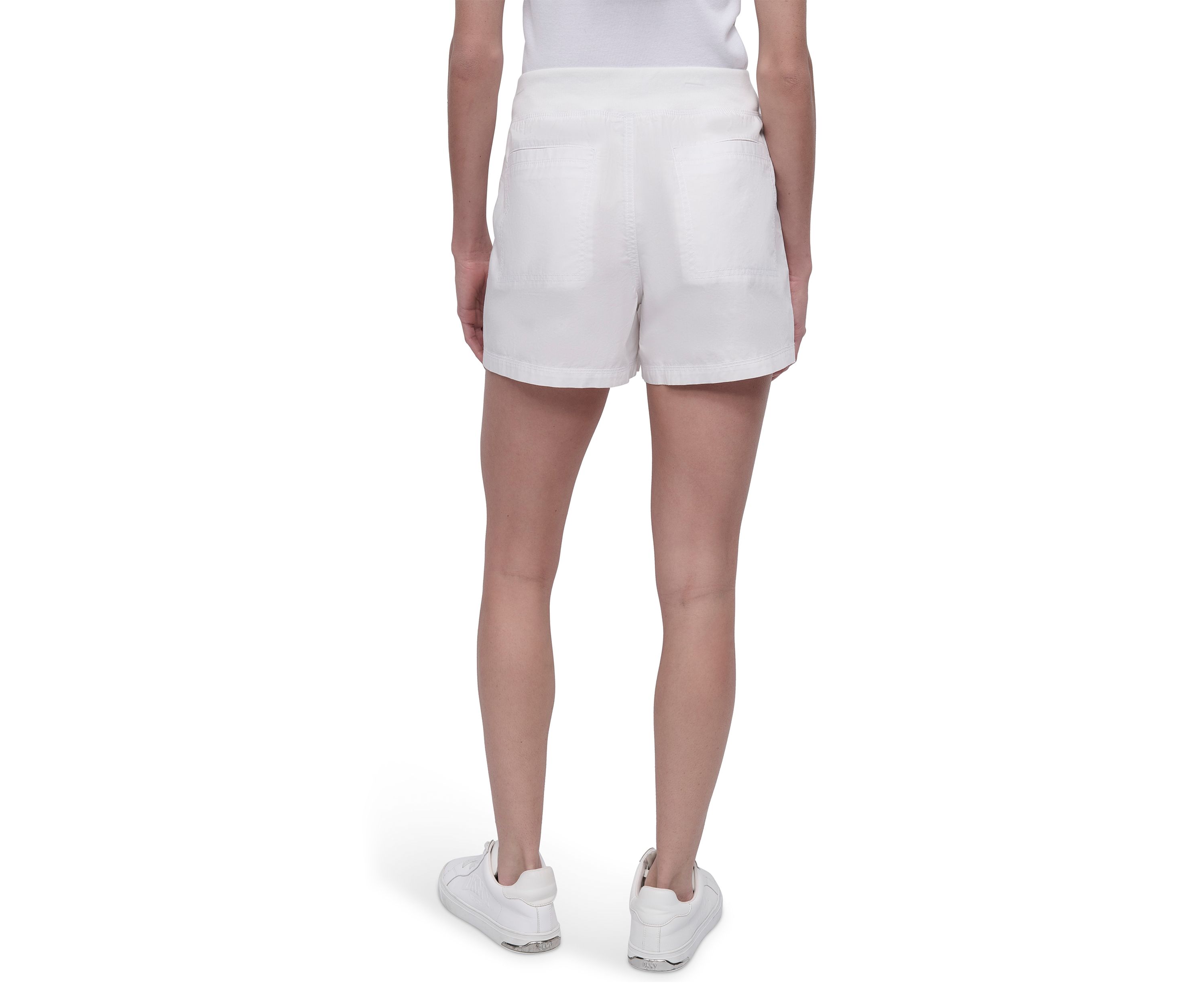Rib Waistband Cargo Shorts with Twill Drawcord 