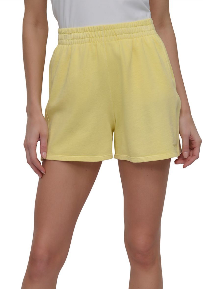 Embroidered Logo Rib Mix Smocked Shorts 