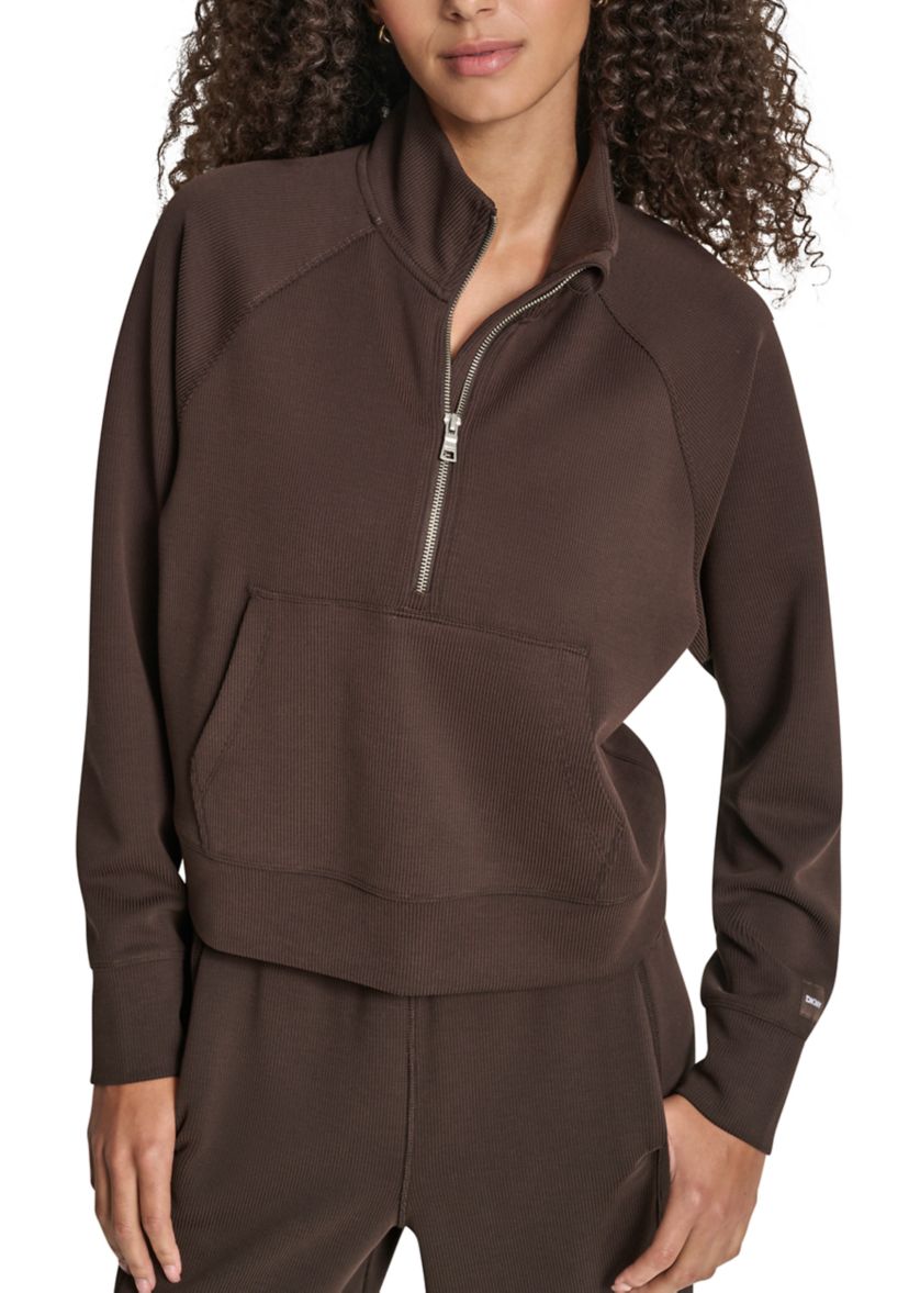 Womens Highline Ribbed Half Zip Pullover