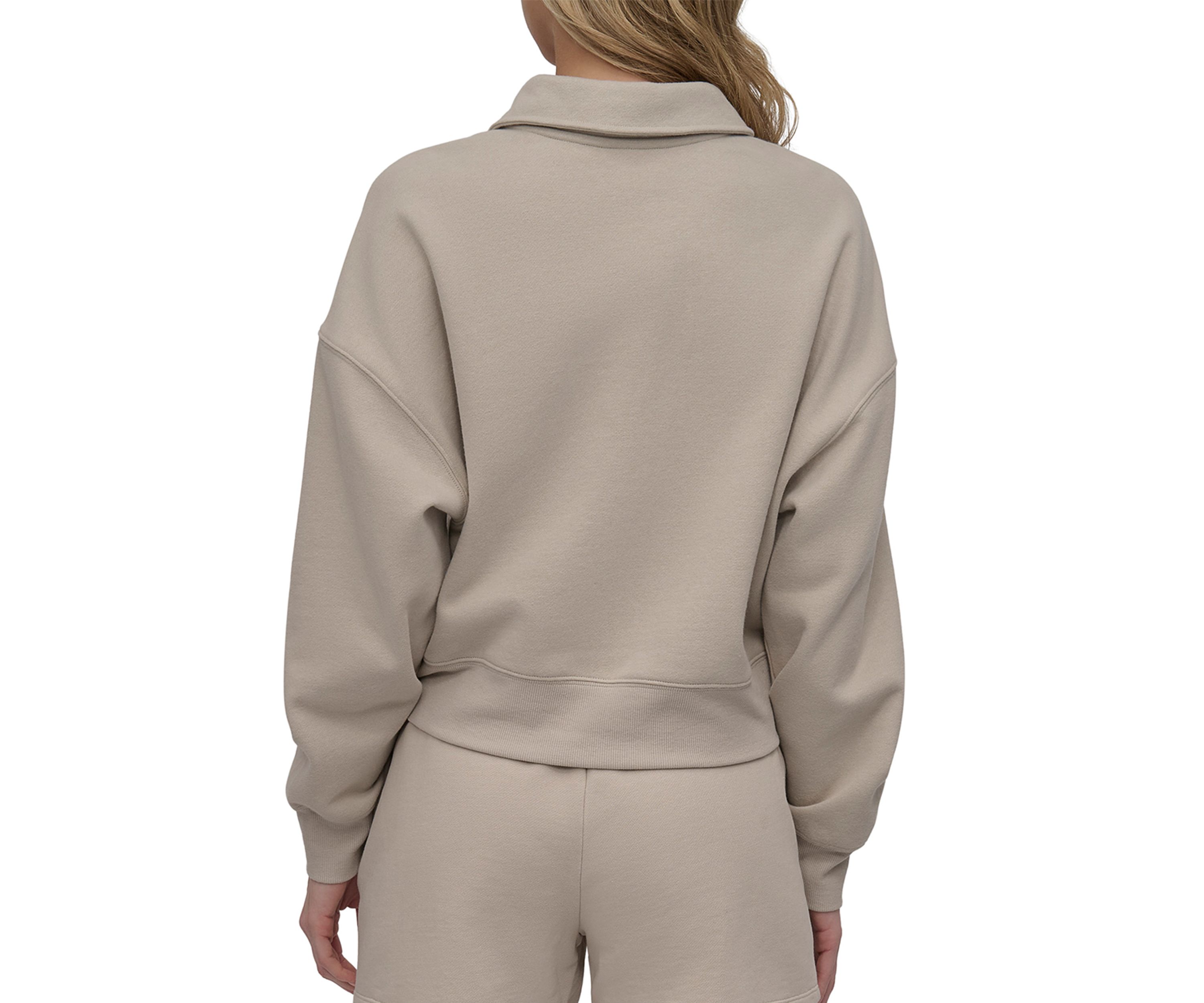 Womens Varsity Embroidered Logo Johnny Collar Pullover 