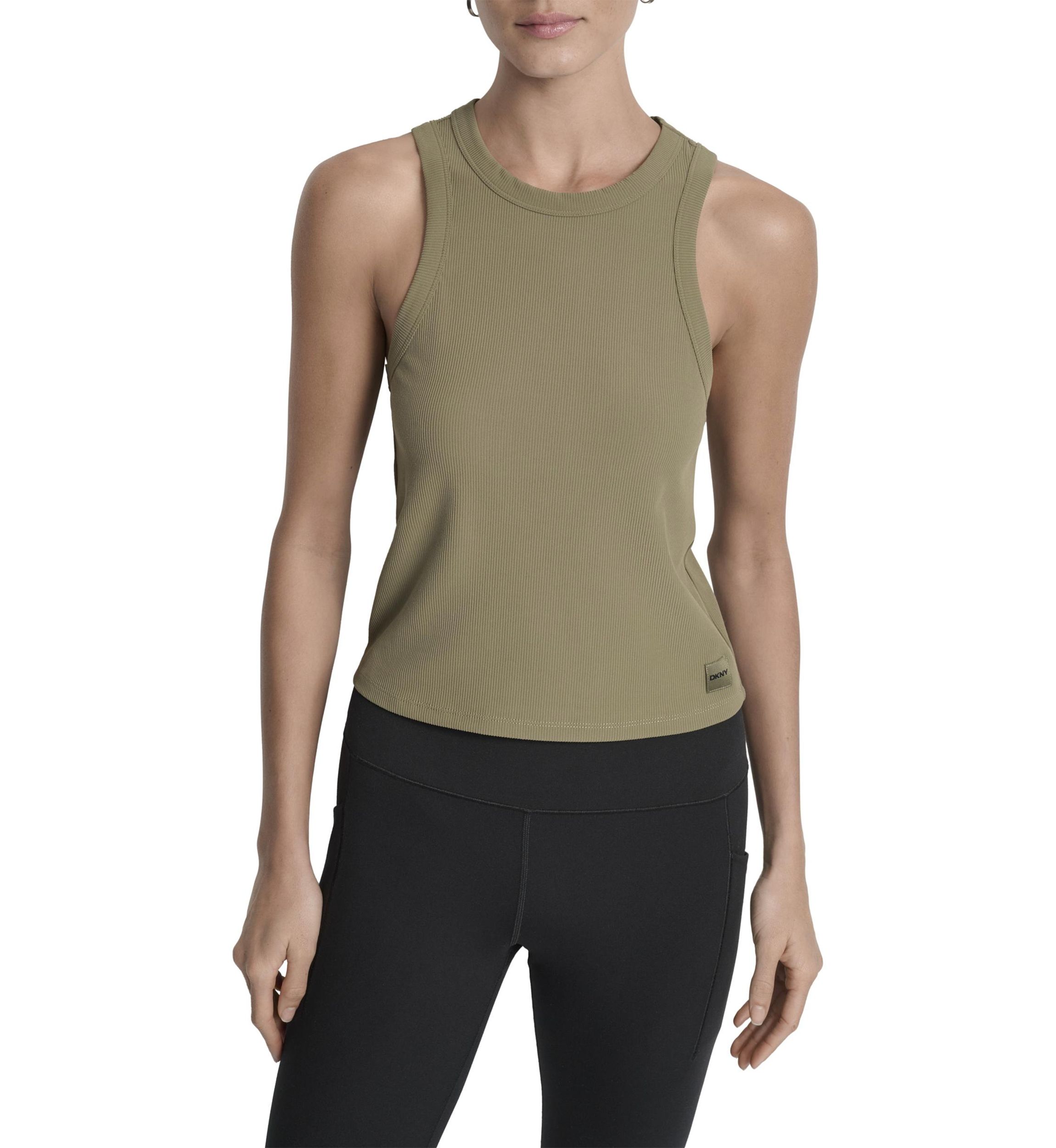 Womens Hudson Rib High Neck Meet and Greet Tank Top