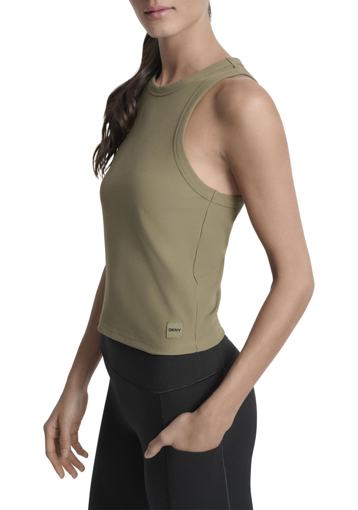 Womens Hudson Rib High Neck Meet and Greet Tank Top