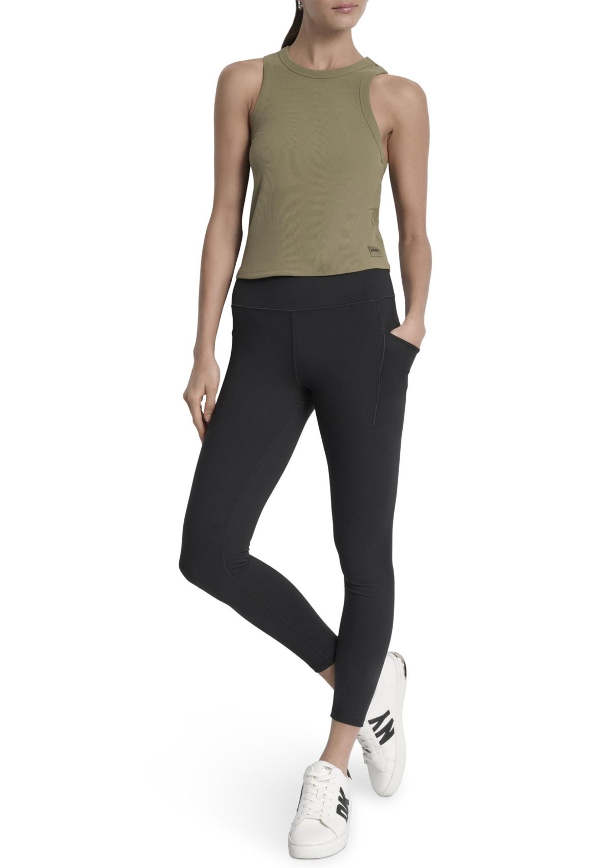 Womens Hudson Rib High Neck Meet and Greet Tank Top