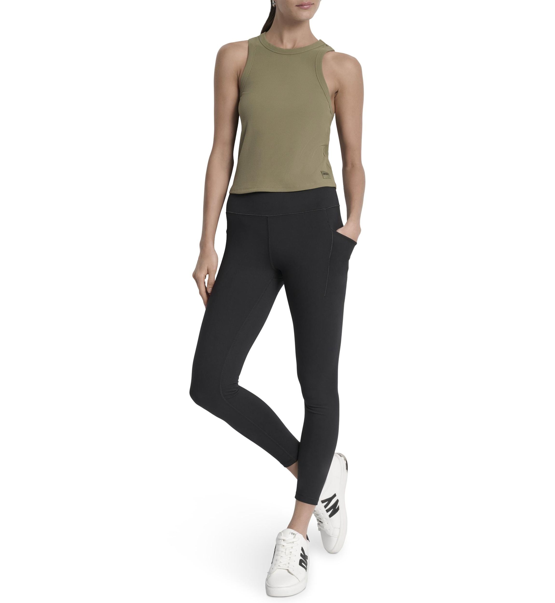 Womens Hudson Rib High Neck Meet and Greet Tank Top