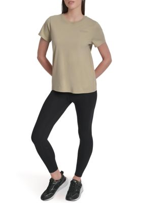 DKNY Sport Women's HD Logo Short Sleeve Relaxed Fit Crew Neck T-Shirt, Small