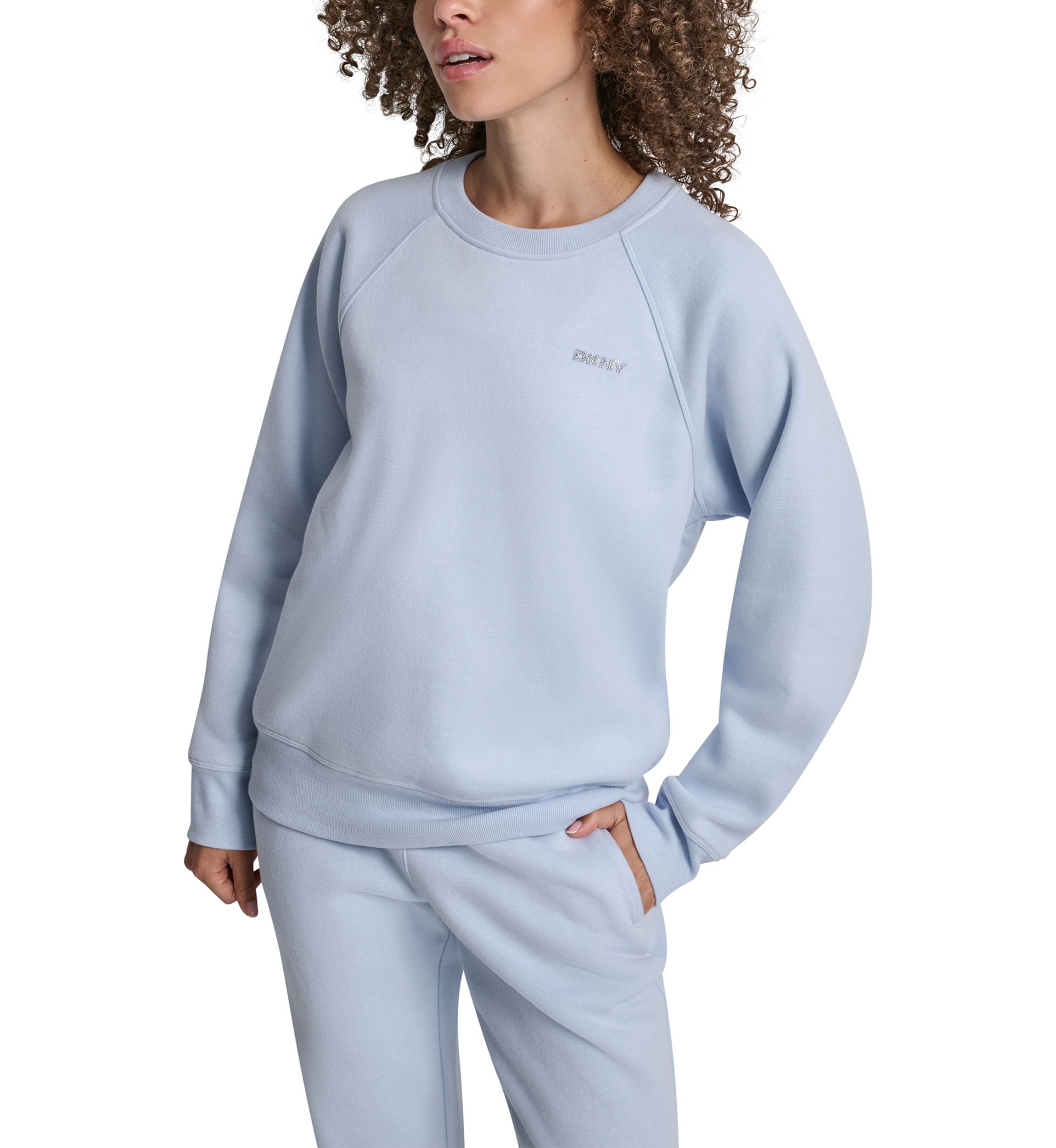 Rhinestone Logo Raglan Pullover