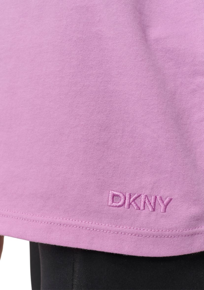 Solid V-Neck T-Shirt with Embroidered Logo 