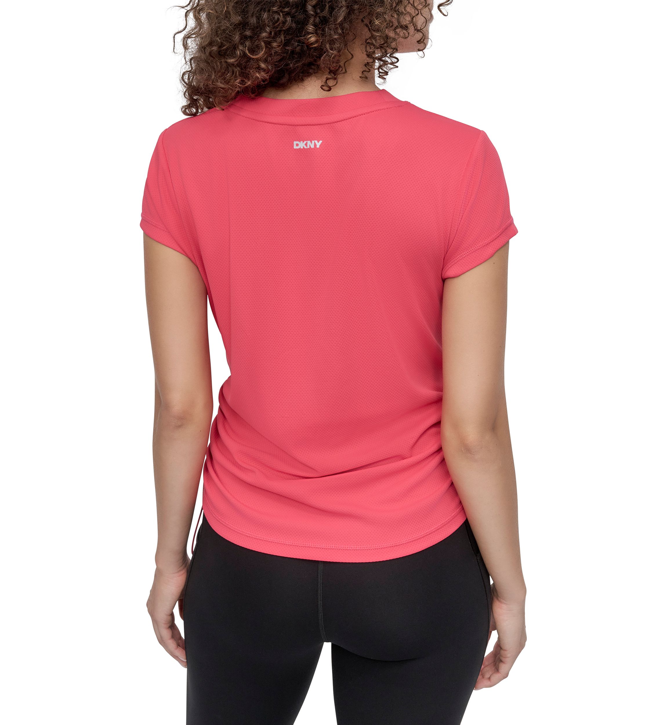Short Sleeve Tech T-Shirt with Ruched Side Seams 