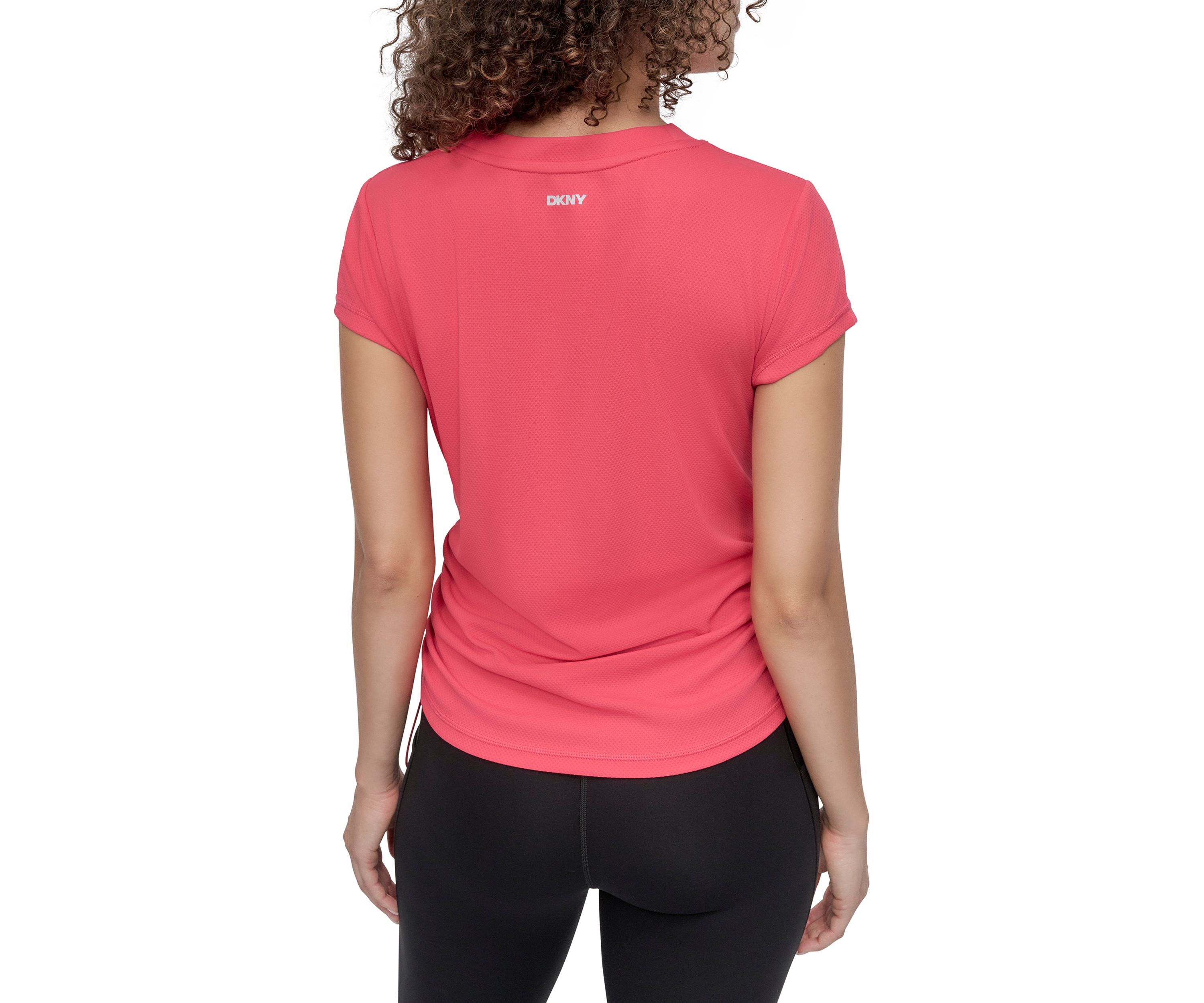 Short Sleeve Tech T-Shirt with Ruched Side Seams 