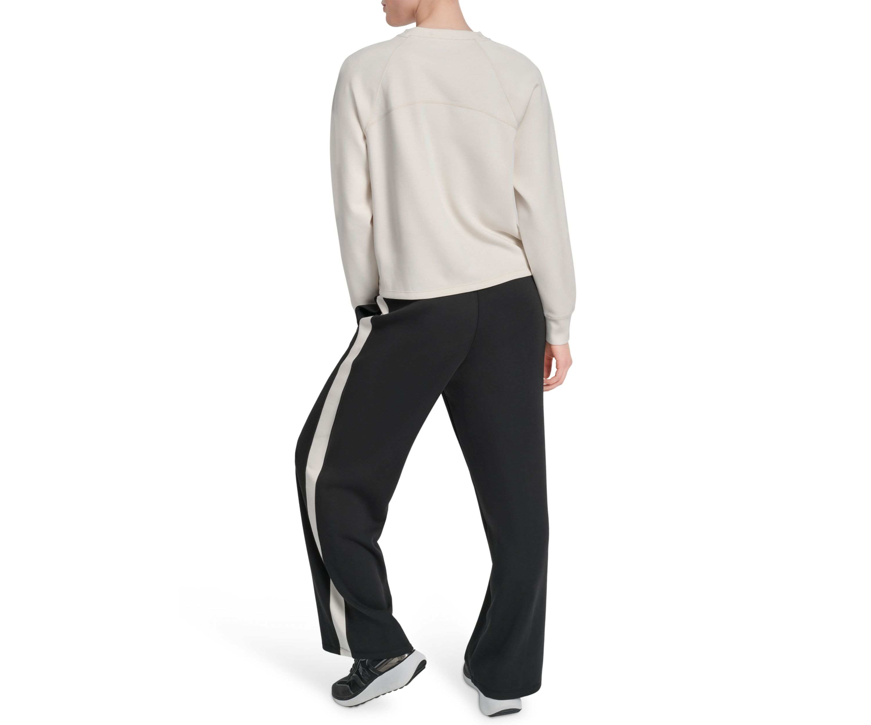 Womens Crew Neck Pullover Sweatshirt with Side Vents and HD Logo