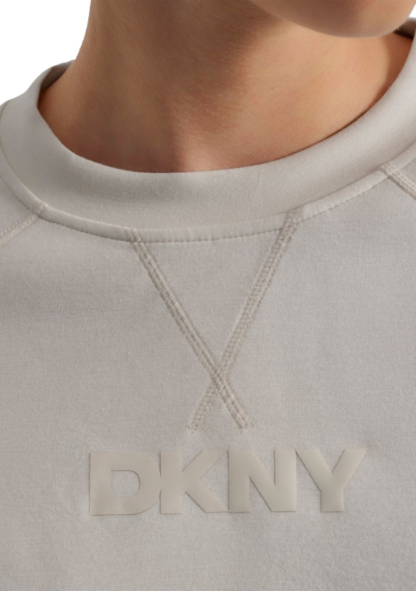 Womens Crew Neck Pullover Sweatshirt with Side Vents and HD Logo
