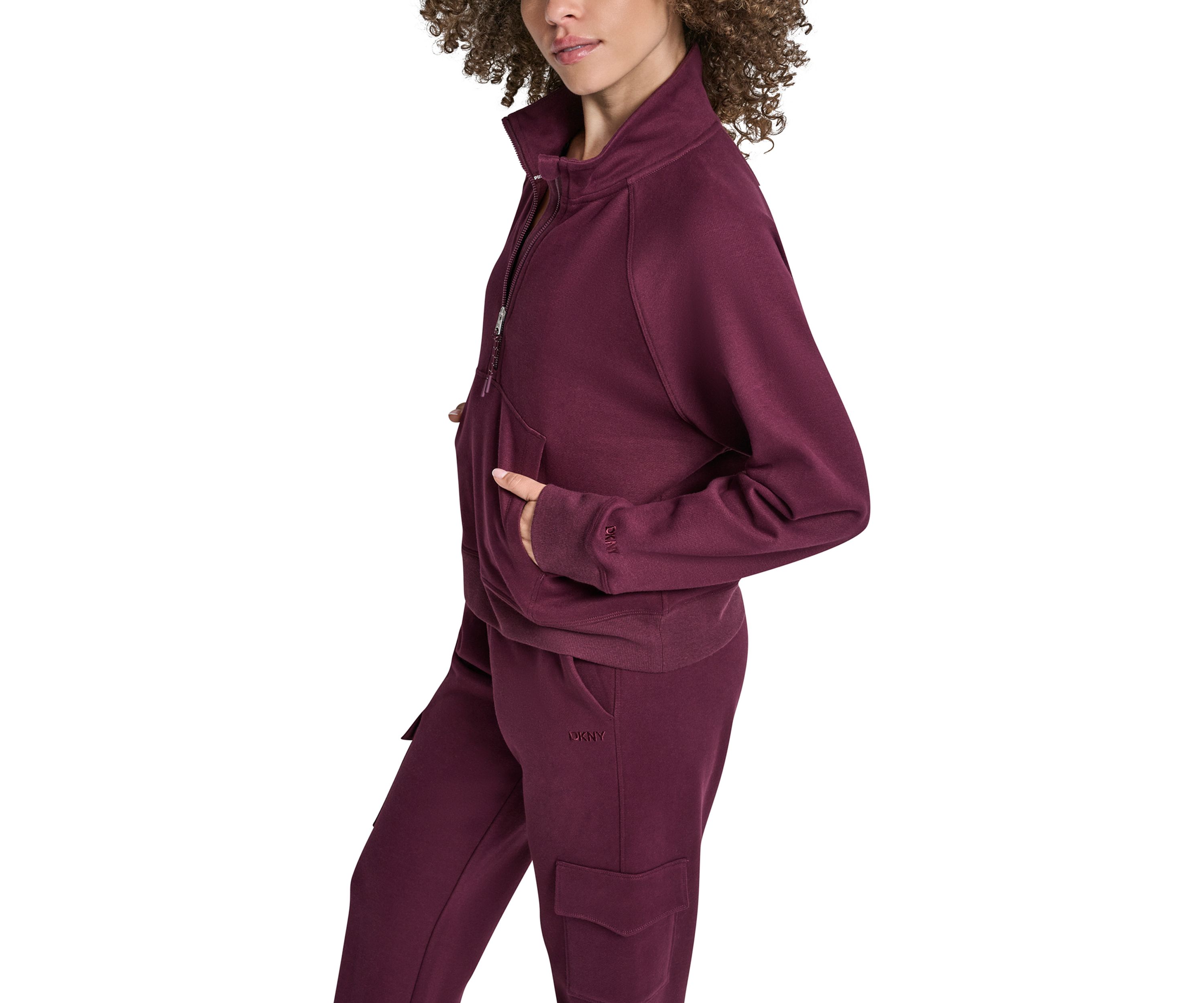 Embroidered Logo Half Zip Pullover with Kanga Pocket 