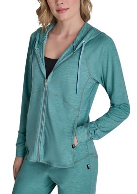 DKNY Sport Women's Spacedye Full Zip Hoodie, Small