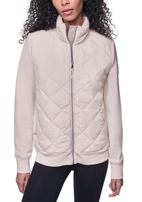 DKNY Sport Women's Lightweight Hybrid Full Zip Jacket, Small