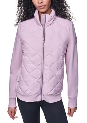 DKNY Sport Women's Lightweight Hybrid Full Zip Jacket, Small