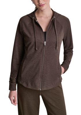 DKNY Sport Women's Spacedye Raglan Hooded Jacket