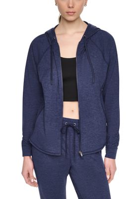 DKNY Sport Women's Spacedye Raglan Hooded Jacket, XS