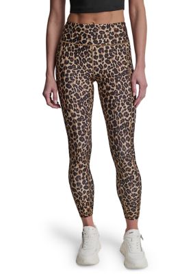 DKNY Sport Women's Elevate Interlock High Waist 7/8 Printed Fitness Tights, XS