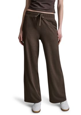 DKNY Sport Women's Spacedye Mid-Rise Wide Leg Pants, XS