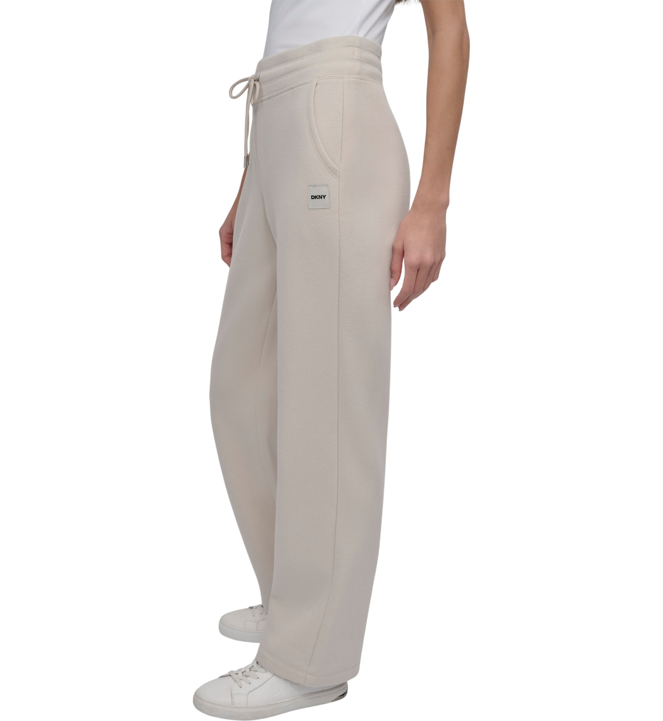 Tonal Logo Patch Track Pants with Pockets 