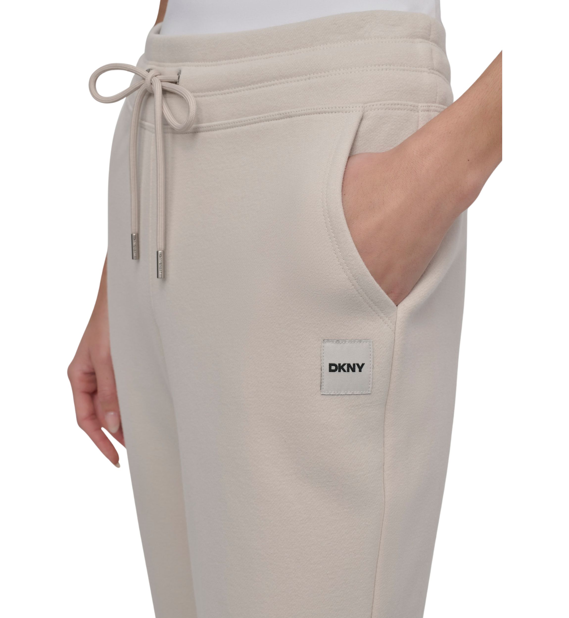 Tonal Logo Patch Track Pants with Pockets 