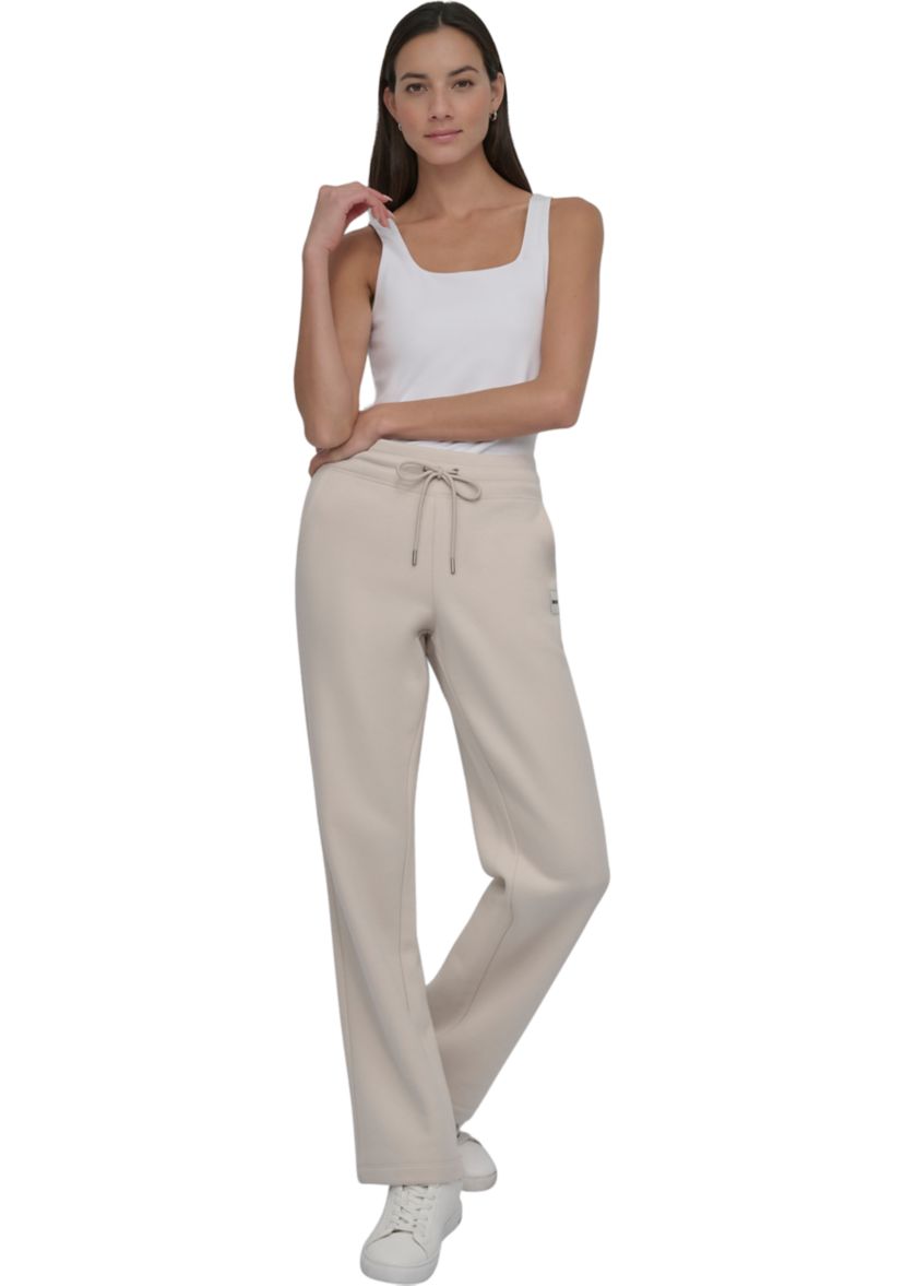Tonal Logo Patch Track Pants with Pockets 