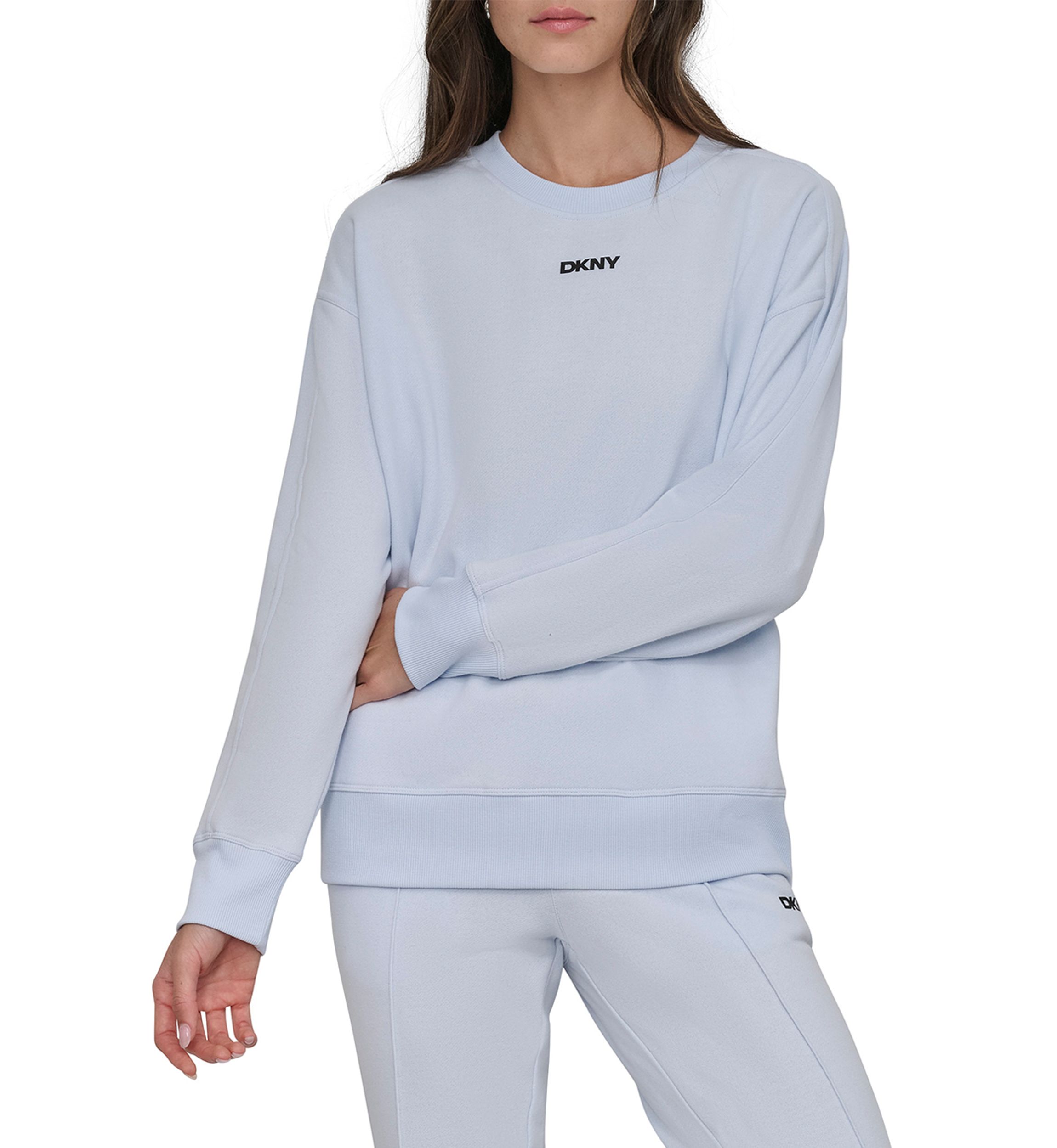 Womens High Low Drop Shoulder Longline Pullover Sweatshirt