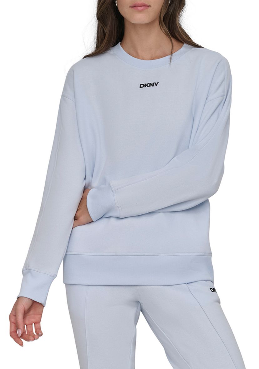 Womens High Low Drop Shoulder Longline Pullover Sweatshirt