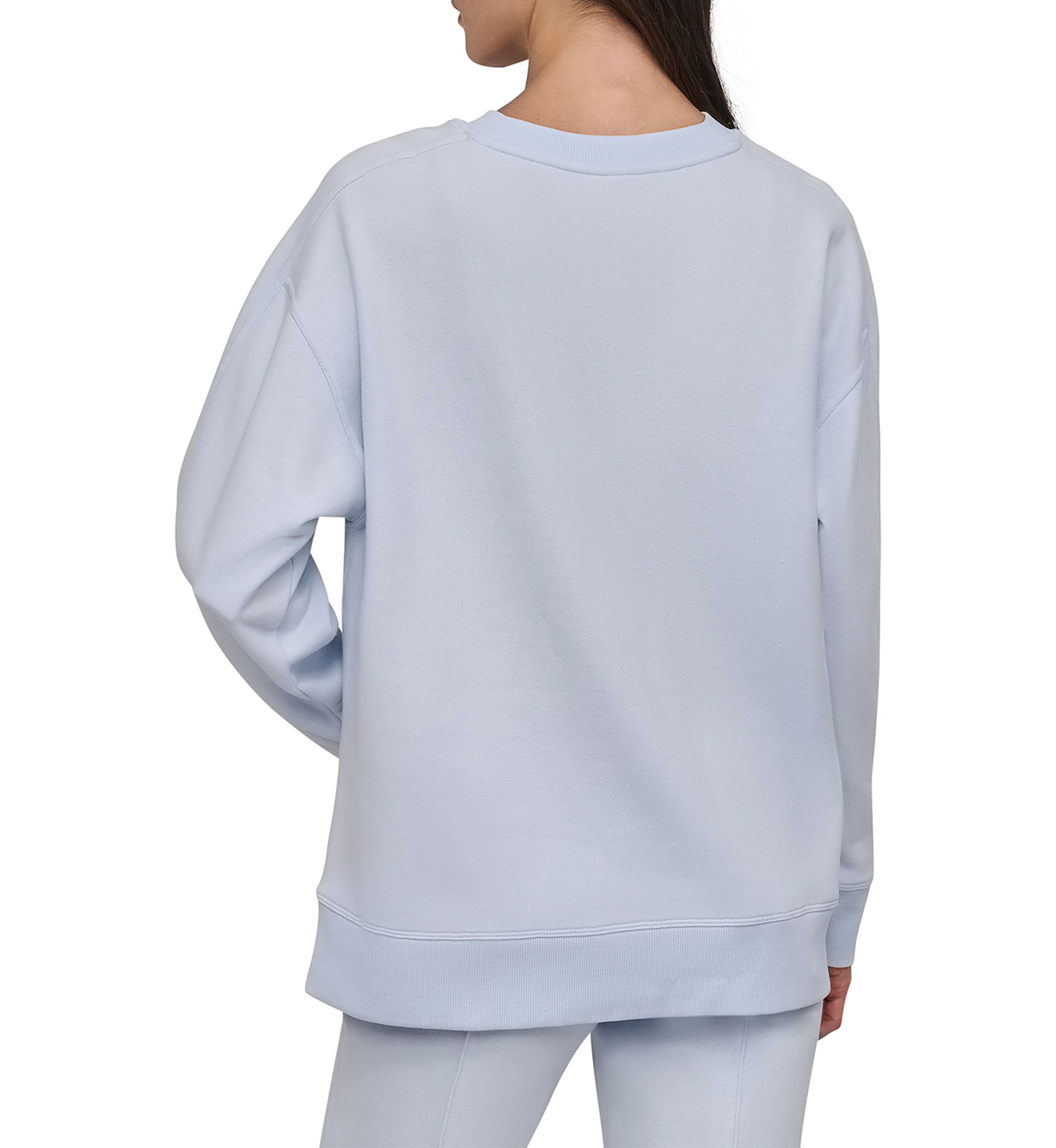 Womens High Low Drop Shoulder Longline Pullover Sweatshirt