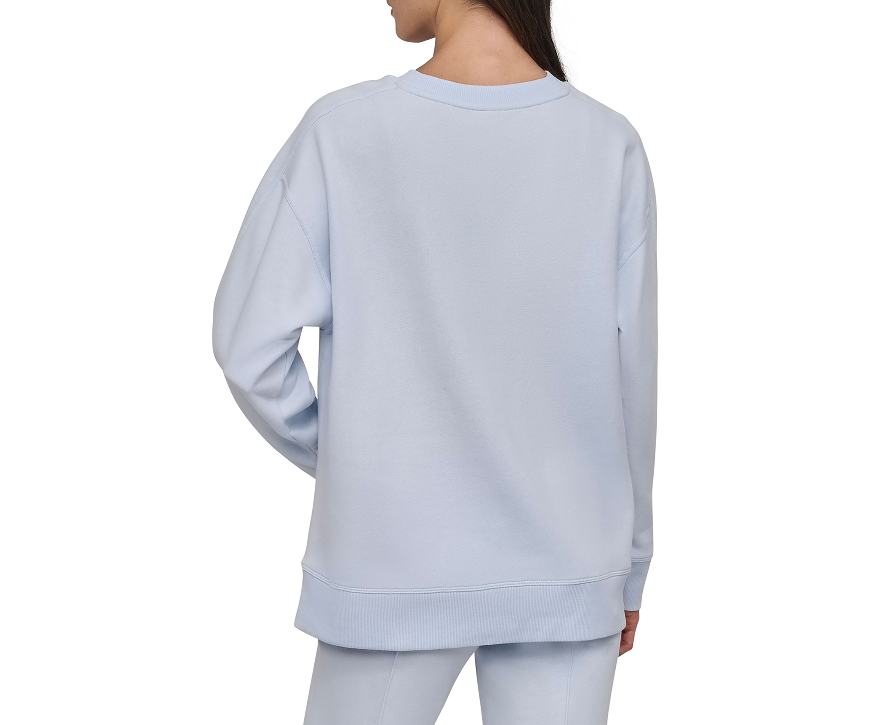 Womens High Low Drop Shoulder Longline Pullover Sweatshirt
