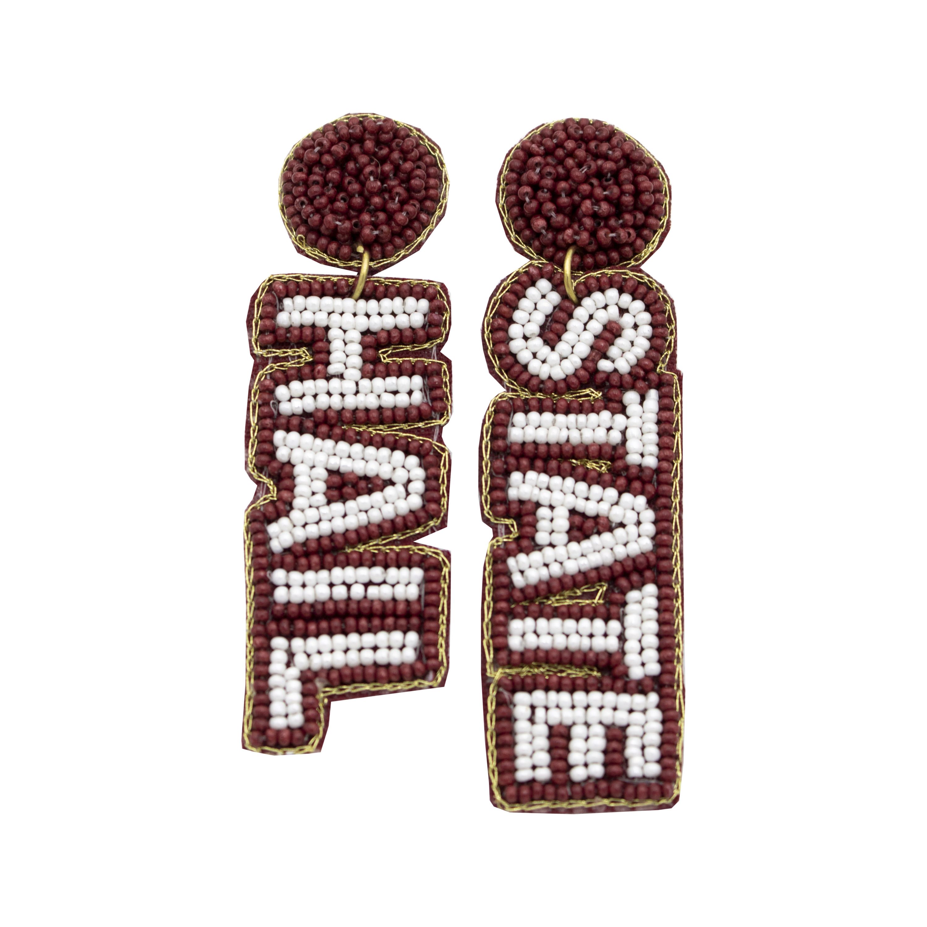 Beaded Earrings - NCAA Licensed