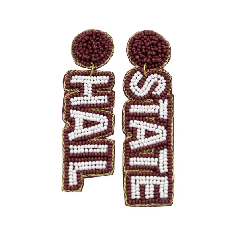 Beaded Earrings - NCAA Licensed