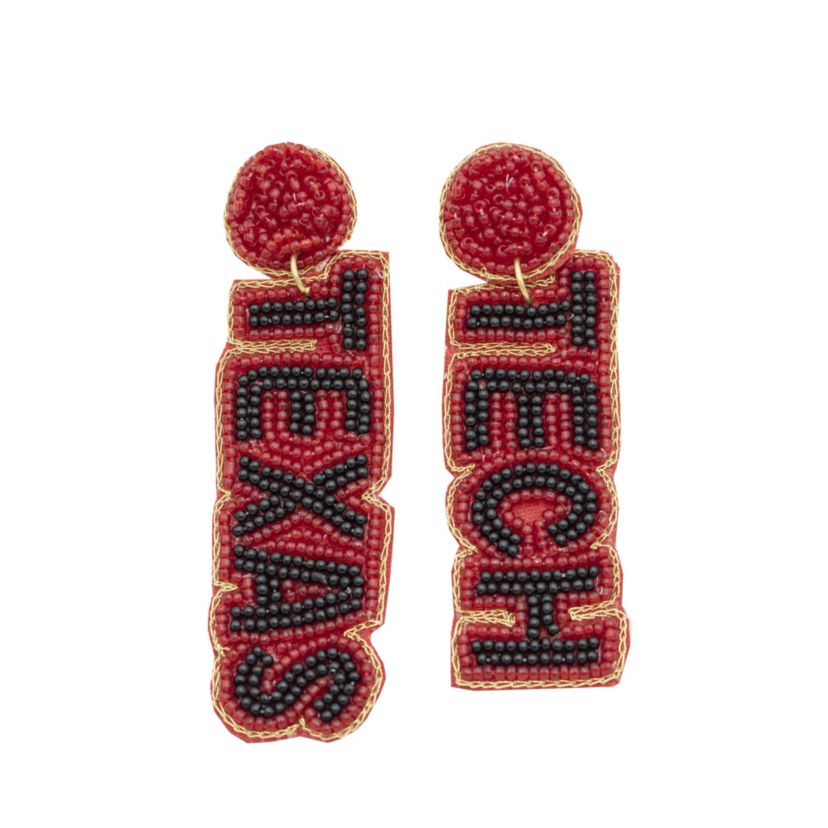 Beaded Earrings - NCAA Licensed