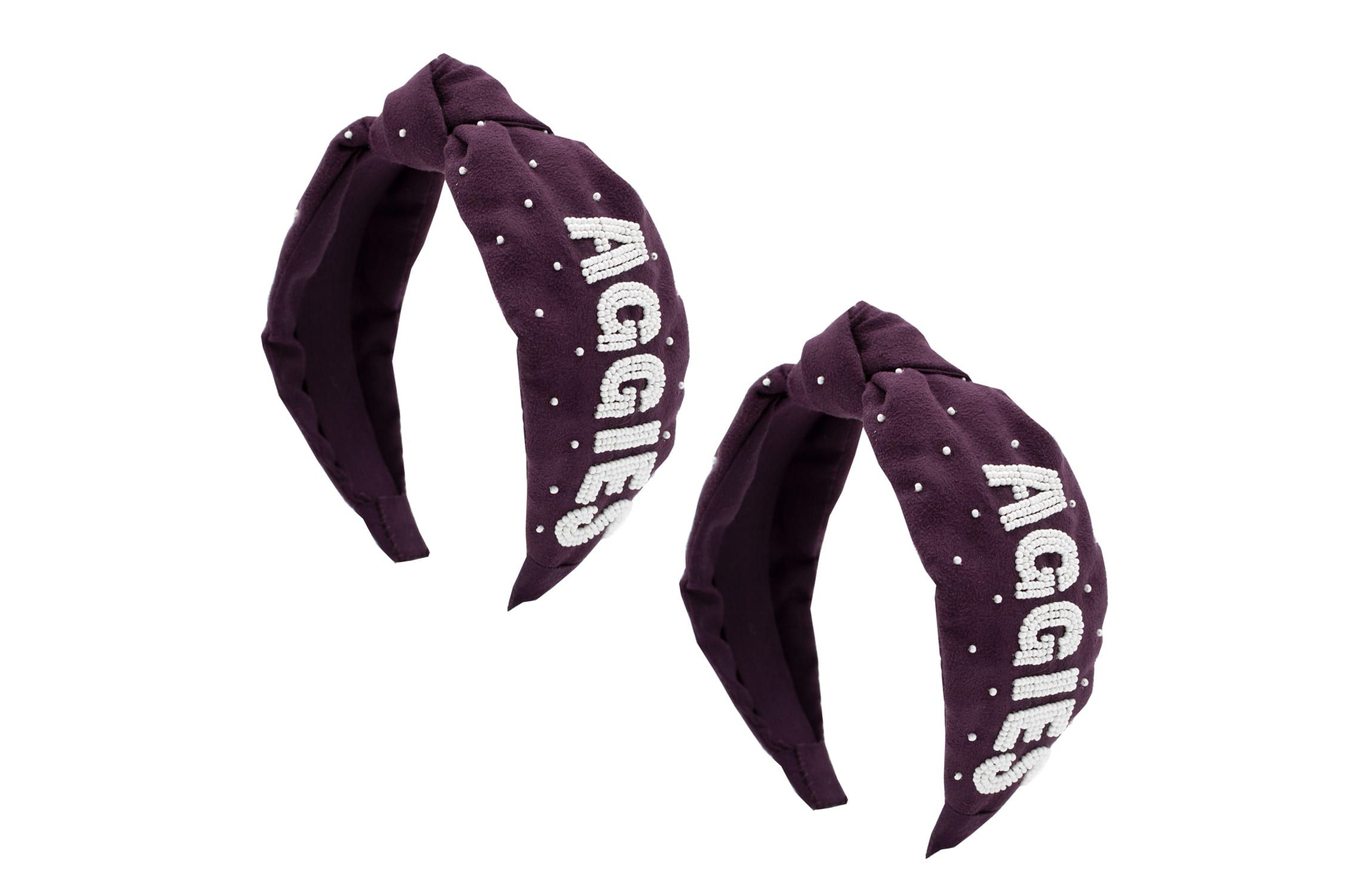 NCAA Beaded Headband Texas A&M