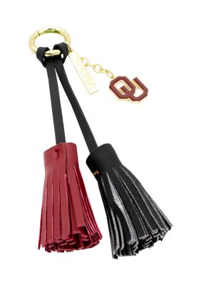 NCAA University of Oklahoma Tassel Keychain With Charm