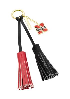 NCAA University of Nebraska Tassel Keychain With Charm