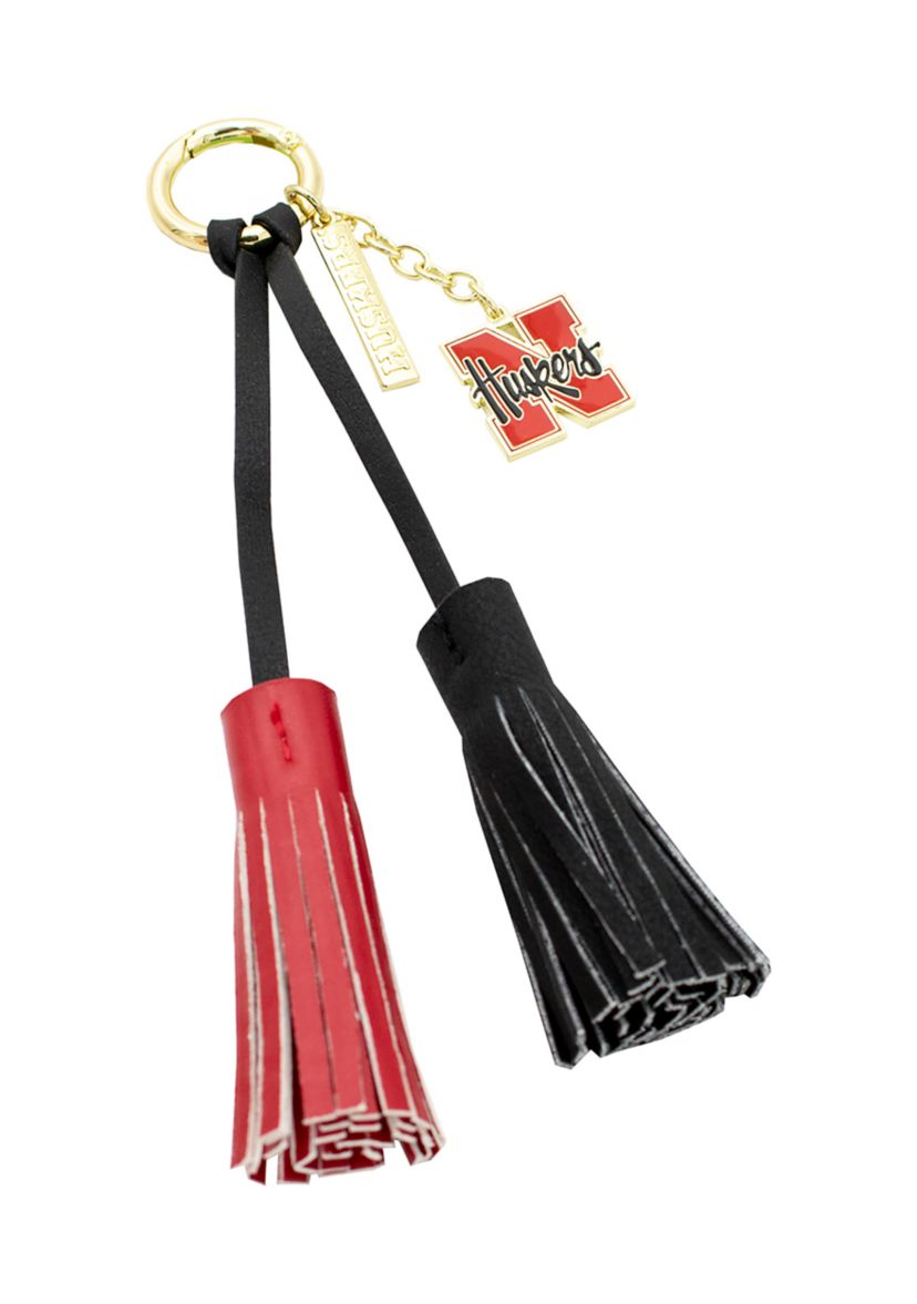 NCAA University of Nebraska Tassel Keychain With Charm