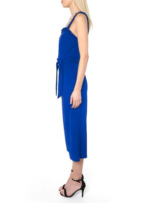 Women's Ruffle Jumpsuit With Tie