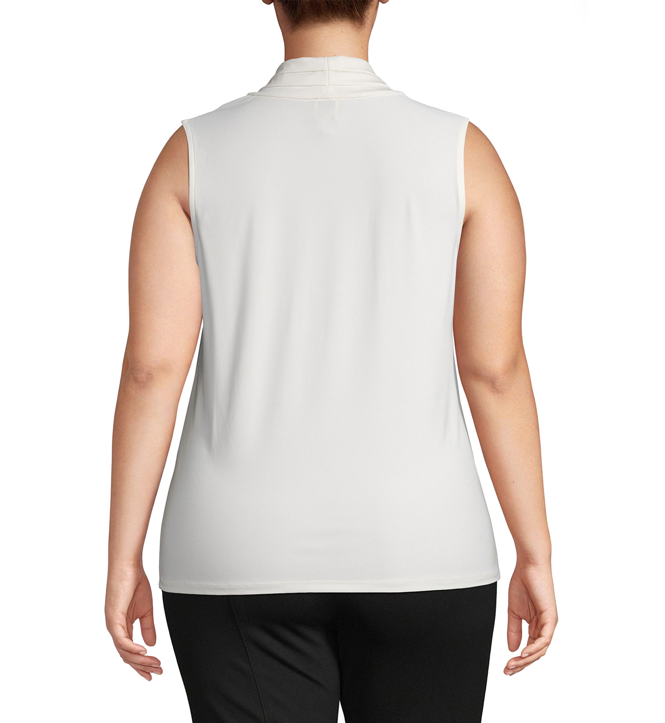 Plus Size Solid Triple Pleat Top    
